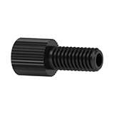 Super Flangeless™ Nut PPS, M6 Flat-Bottom, for 1/8" OD - Black